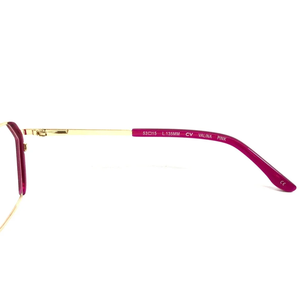 BCBGMAXAZRIA Eyeglasses Frames VALINA PINK Gold Butterfly Full Rim 53-15-135
